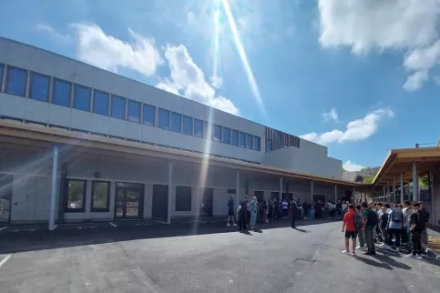 Cour du collège Marcel Callo le jour de la rentrée scolaire 2024-2025