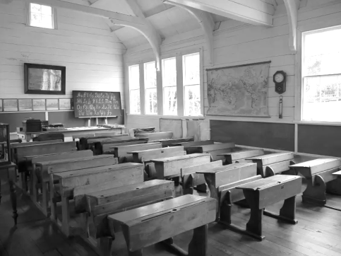 Une vieille salle de classes