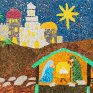 Dessin coloré de crèche